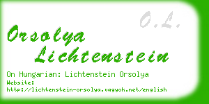 orsolya lichtenstein business card